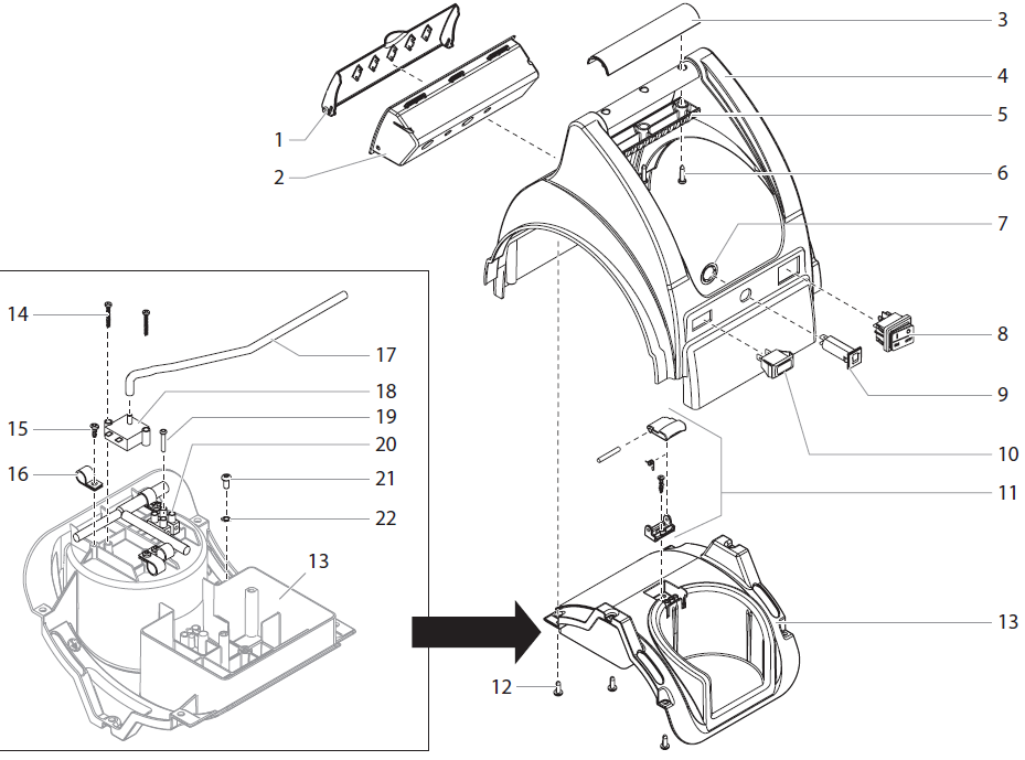 CapSpray 75 Upper Housing Assembly Parts